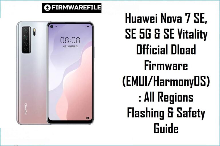 Huawei Nova 7 SE, SE 5G & SE Vitality Official Dload Firmware (EMUI/HarmonyOS): All Regions Flashing & Safety Guide